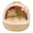 Cueva iglú Beige Rosa para Perro y Gato