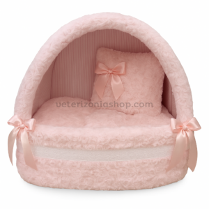 Cueva iglú Rosa Peluche para Perro y Gato