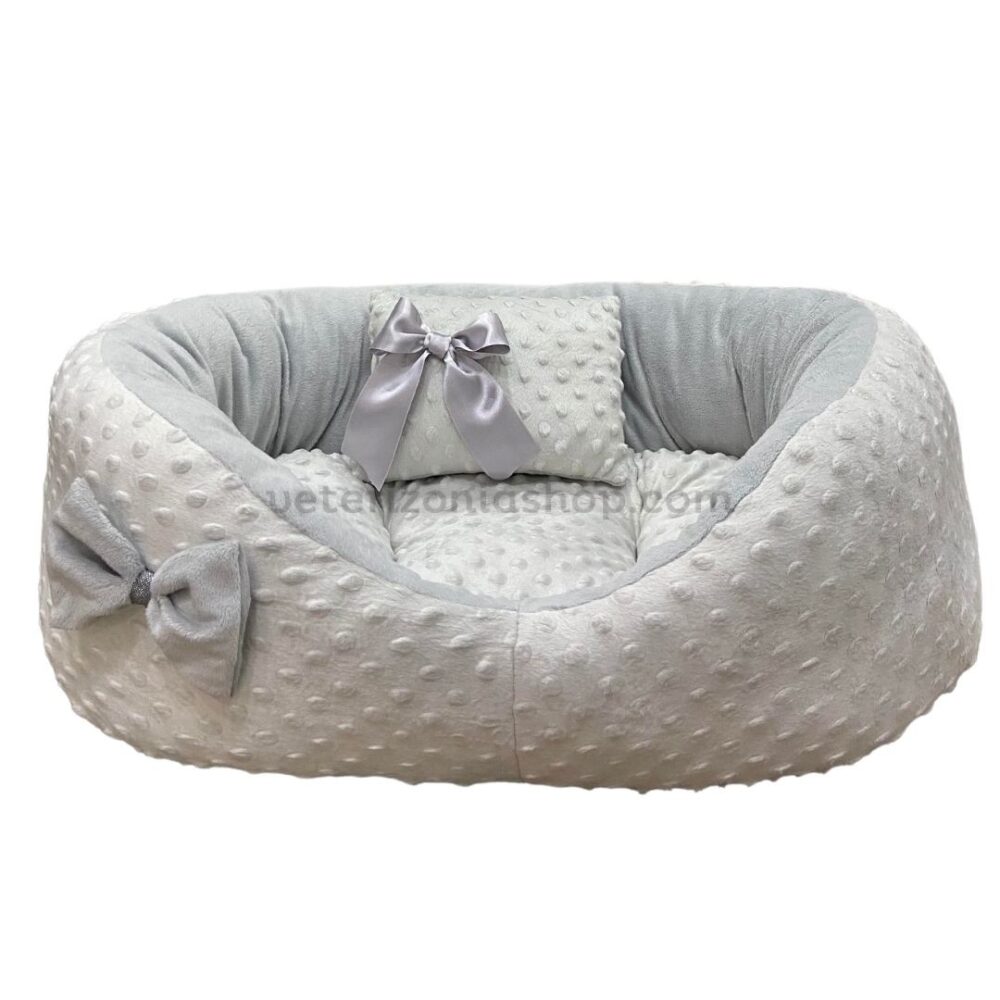 cama-para-perro-gato-gris-topos-veterizoniashop