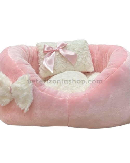 cama-rosa-chicle-blanco-para-perro-veterizoniashop