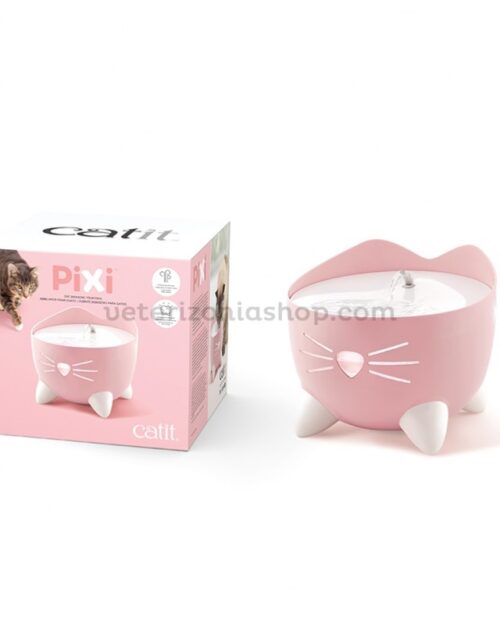 fuente-catit-pixi-rosa-para-gatos-veterizoniashop