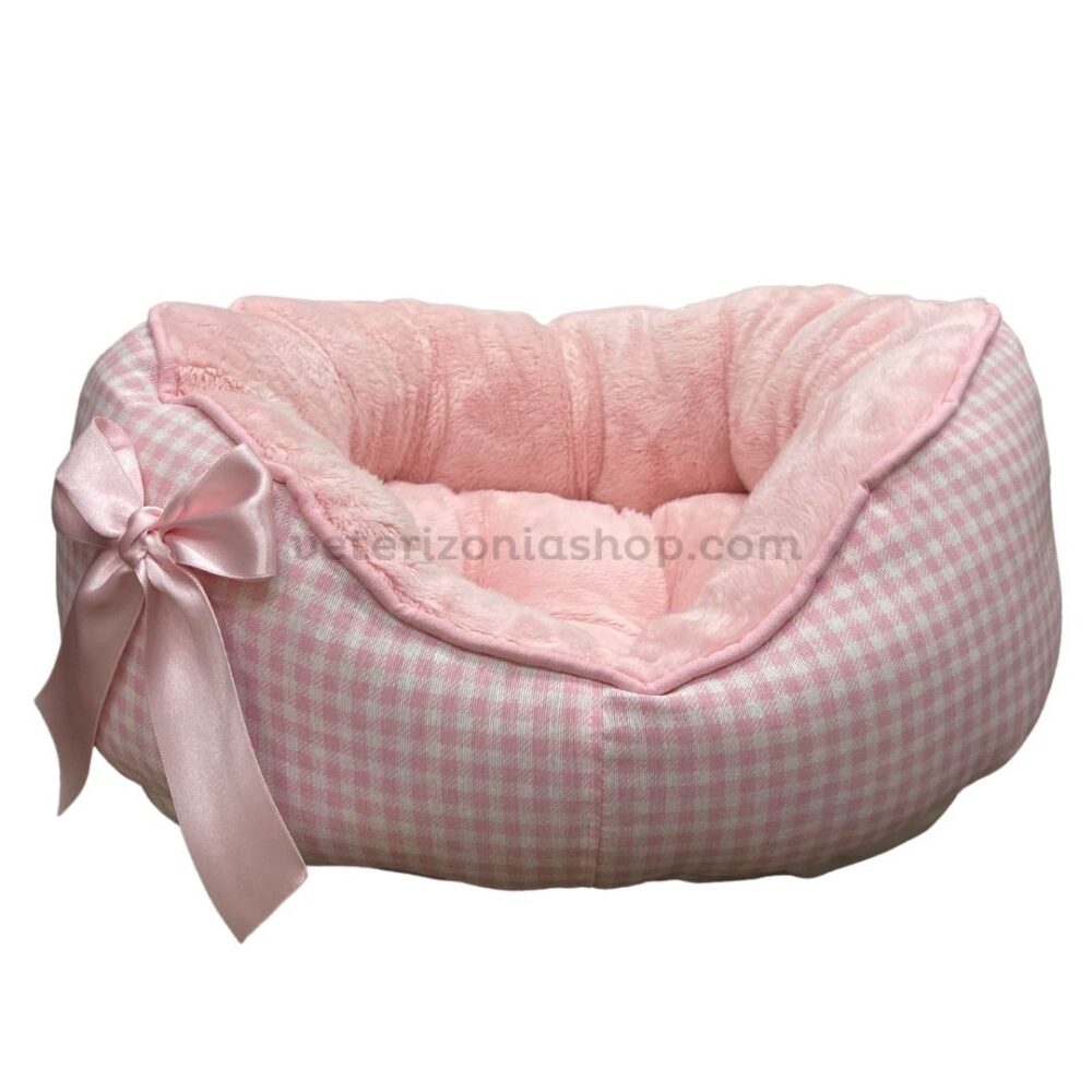 cama-para-perro-gato-vichy-rosa-veterizoniashop