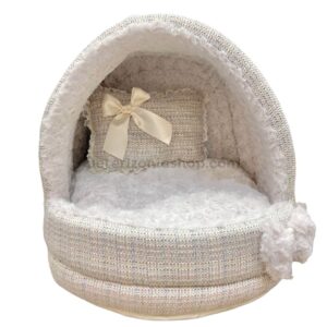 cueva-iglú-para-perros-chanel-gris-veterizoniashop