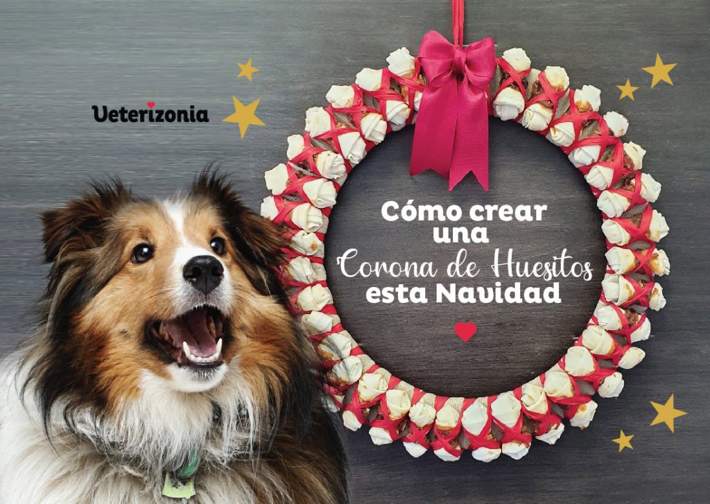 Corona NavideÃ±a huesitos perros