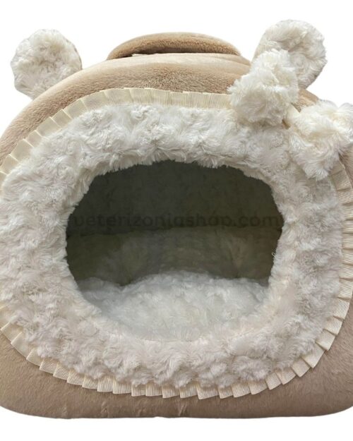 cueva-iglú-beige-crema-para-perro-gato-veterizoniashop