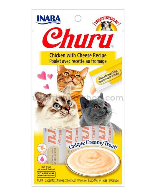 Churu-pure-receta-de-pollo-con-queso-sancks-para-gatos-veterizoniashop