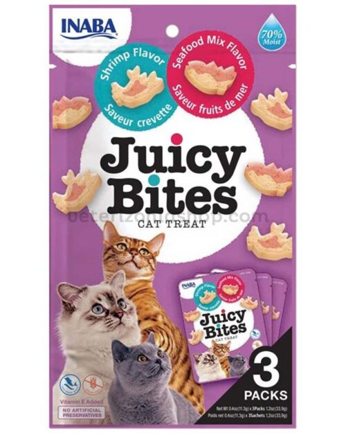 inaba-juicy-bites-camarón-y-mariscos-snacks-para-gatos-veterizoniashop