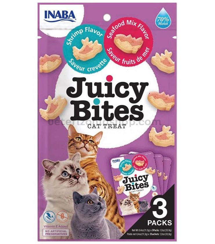inaba-juicy-bites-camarón-y-mariscos-snacks-para-gatos-veterizoniashop