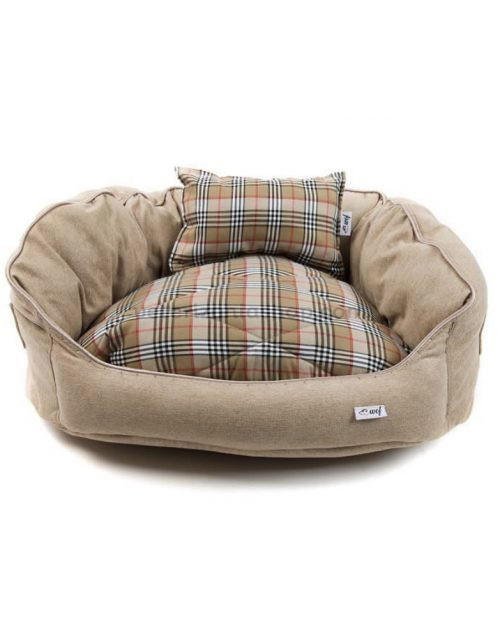 Sofa Cama desenfundable perro Burberry oval para perro y gato