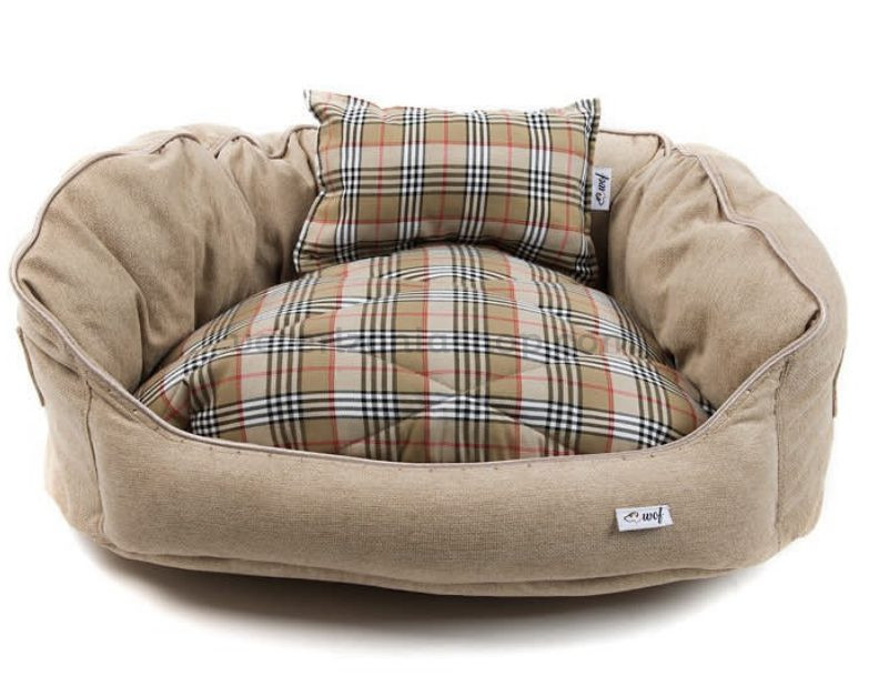 Sofa Cama desenfundable perro Burberry oval para perro y gato