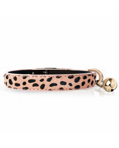 Collar para gatos estampado leopardo rosa