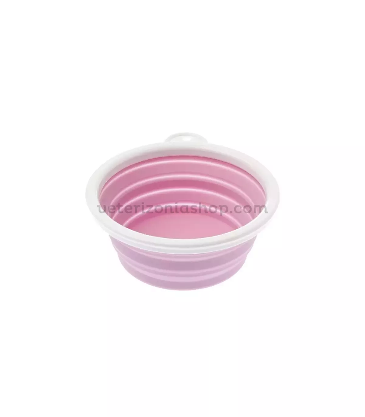 Comedero bebedero portatil rosa para perros-veterizonia-1