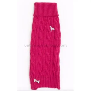 Jersey Punto Trenzado Buganvilla para perro