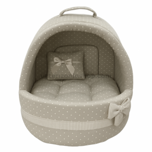 Cueva Iglú Mini Topos Beige para Perro y Gato