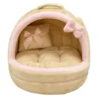 Cueva Iglú Beige Rosa para Perro y Gato • Refugio Súper Acogedor