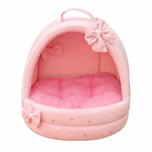 Cama-Cueva para Perro o Gato Dulce Nube Rosa