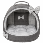 Cama-Iglú Vichy Gris para Perros y Gatos