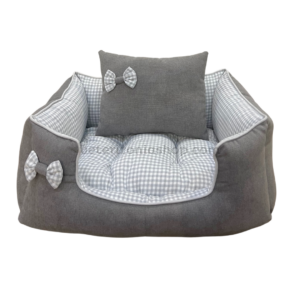 Cama para Perro o Gato Vichy Gris Veterizonia