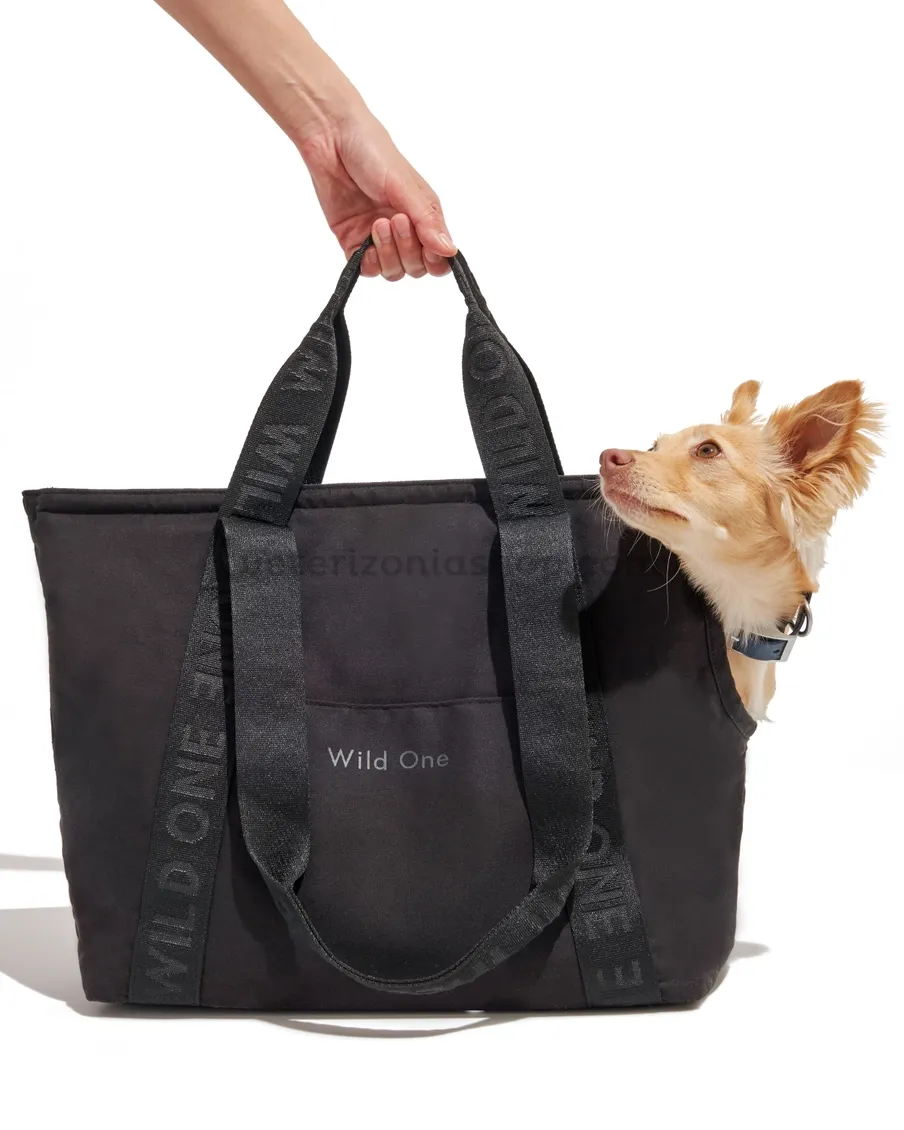 Wild One - Bolso de Transporte para Perros Pequeños-Negro-Veterizonia-1
