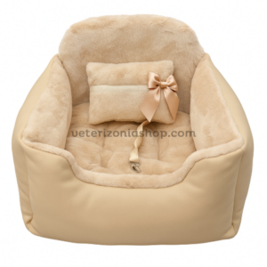 Asiento Cama para Coche Perro Beige