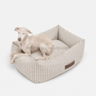 🐶 Cama Desenfundable para Perros Rayas Gris Beige – Modelo Nuck Alberobello