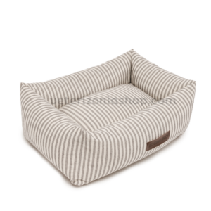 🐶 Cama Desenfundable para Perros Rayas Gris Beige – Modelo Nuck Alberobello