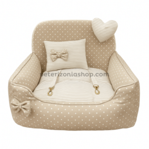 Asiento Cama para Coche Mini lunares beige