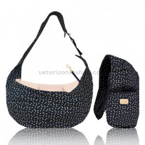 Bolso ventral para perros pequeños Milk&Pepper lunares rosa
