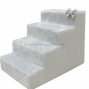 Escaleras Desenfundable para Perros Mini 4 Peldaños Gris