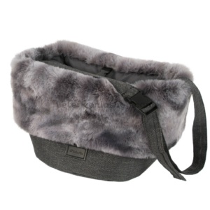 Bolso de transporte para perro pequeño bandolera ajustable Dark Grey