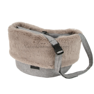Bolso de transporte para perro pequeño bandolera ajustable Fox Light Grey