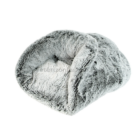 Cama saco para perros pequeños Streaky Grey de peluche – Veterizonia-1