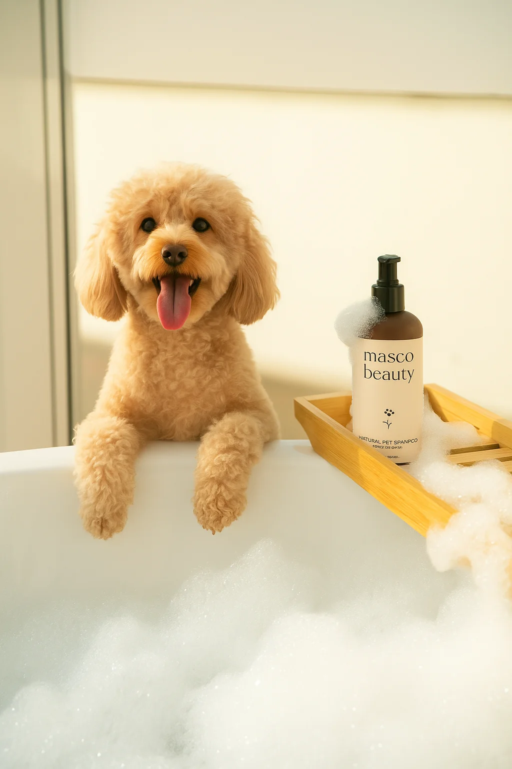 Champú detox natural Masco Beauty con 20% de aloe vera certificado, hidratación profunda para pieles sensibles.