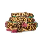 Collar para perro Lou Lou con estampado de leopardo artesanal