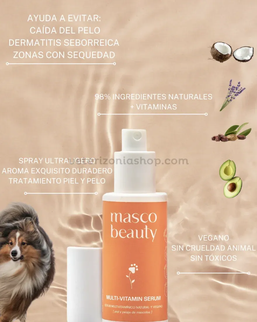 Sérum multivitaminas para perros y gatos Masco Beauty – cuidado piel y pelaje