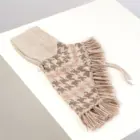 soft houndstooth alpaca dog poncho