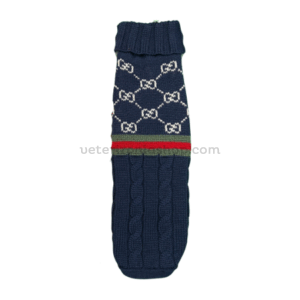 Jersey de lana merino para perros color azul marino Dolcevita Infinity