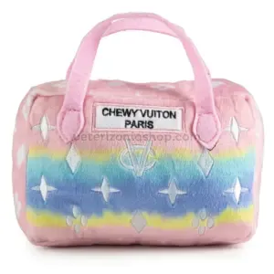 Mini Bolso Chewy Vuiton Pink Ombre para perros toy con squeaker