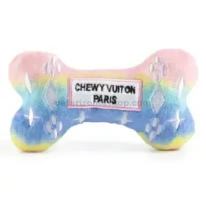 Mini Hueso Chewy Vuiton Pink Ombre para perros toy con squeaker