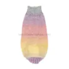Jersey para perro Aurora Rainbow vista superior – tonos pastel degradados