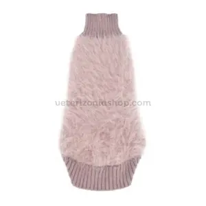 Jersey para perro peluche rosa – vista superior del tejido esponjoso