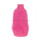 Jersey para perro de peluche rosa fucsia – vista frontal
