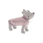 Maniquí con jersey peluche rosa para perro, modelo cálido y elegante