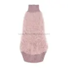 Jersey para perro rosa de peluche con detalle de cuello elástico