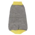 Jersey para perro Scintilla gris y amarillo – vista frontal del suéter