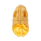 plumífero para perro amarillo visto desde arriba con detalle del acolchado