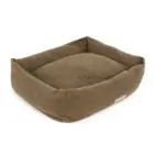 cama para perros borreguito Verona Kaki vista frontal desenfundable