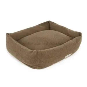 cama para perros borreguito Verona Kaki vista frontal desenfundable