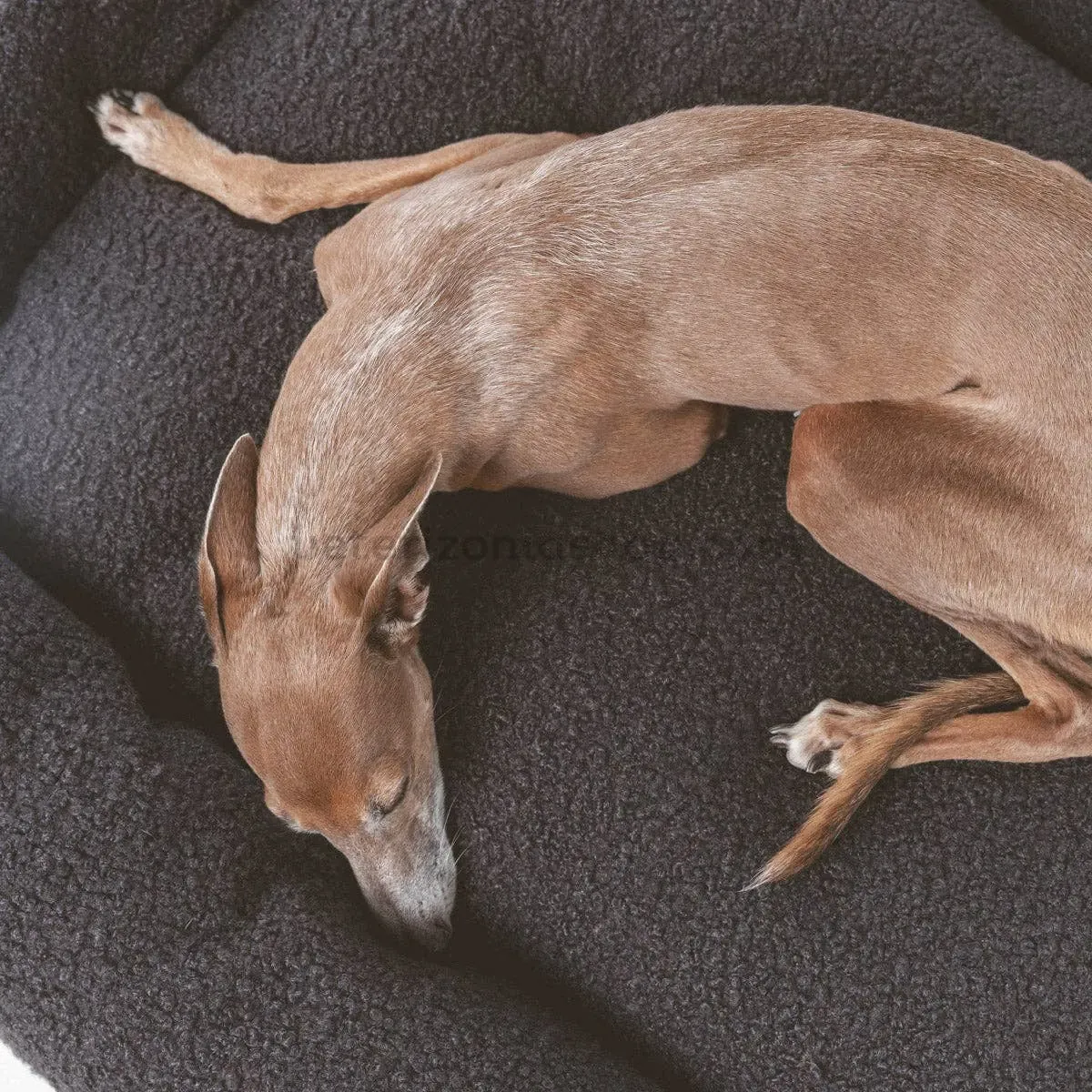 Detalle del tejido borreguito de la cama para perros desenfundable Nuck Marengo