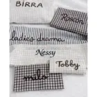 Opciones de Bordado Cama para Perro Rayas Grises Veterizonia